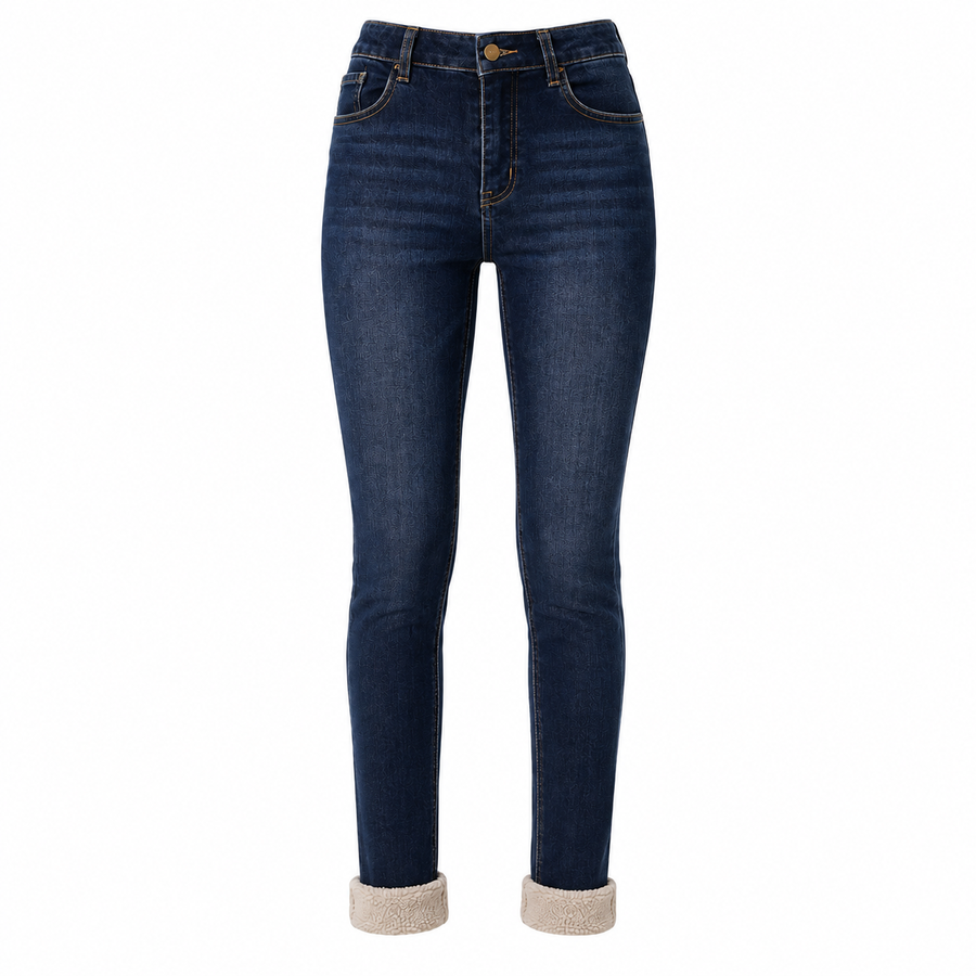 Fleece-Lined Winter Jeans – High Waist & Slim Fit