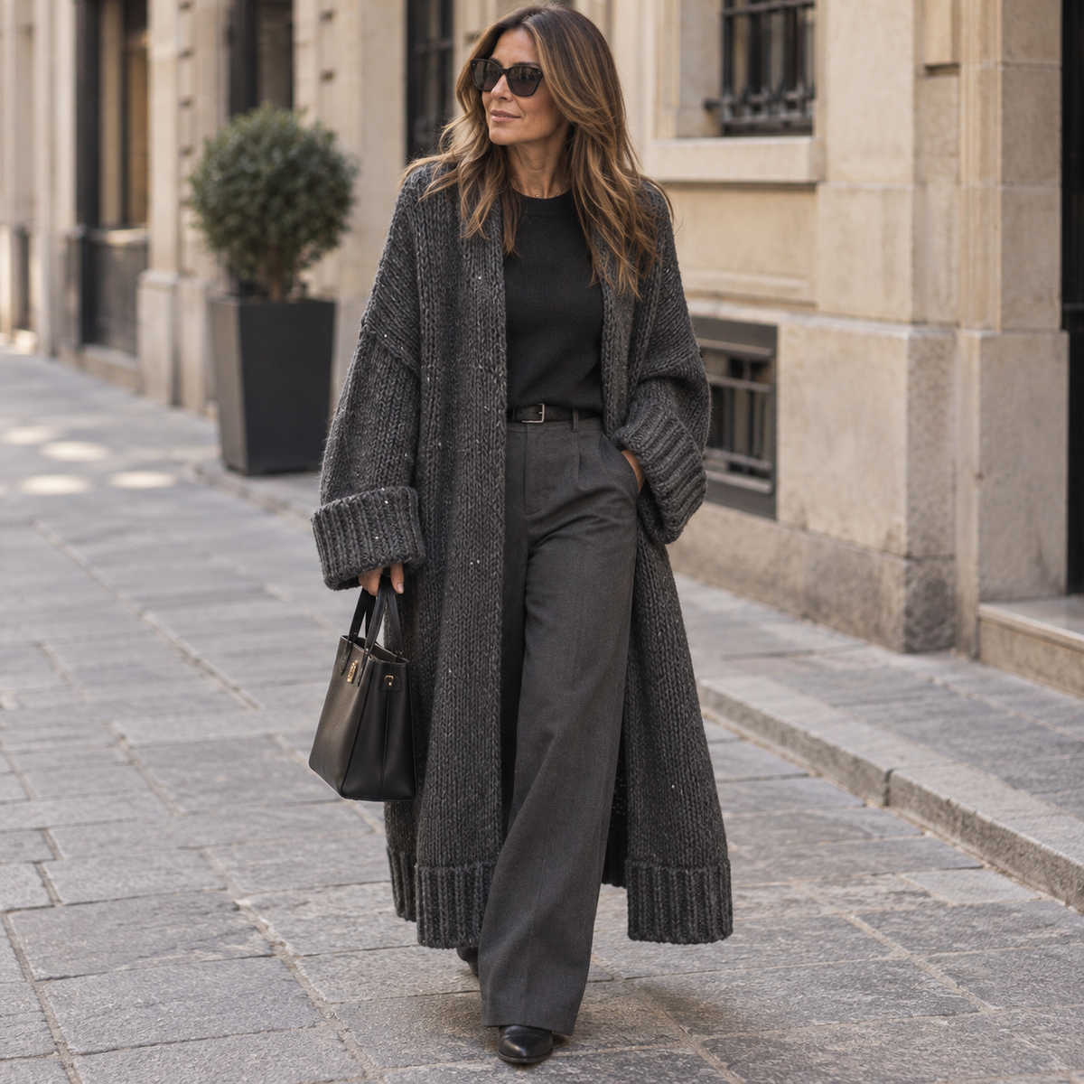 The Victoire Long Cardigan - Soft & Cozy Knit